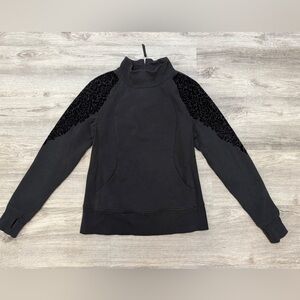 Lululemon Black Long Sleeve Pullover with Patterned Sleeves